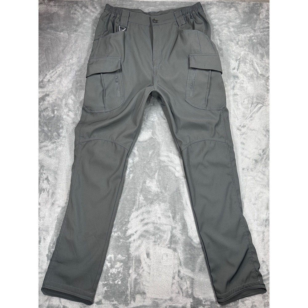 Tactical Series Mens Gray Cargo Pants Multi Pocket Outdoor Work Trousers L-34